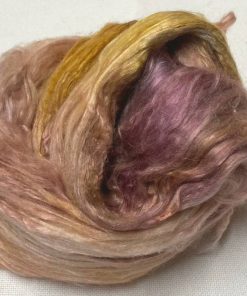 Hand Dyed A Grade Mulberry Silk Brick / Top / Silk Roving, 33 gr
